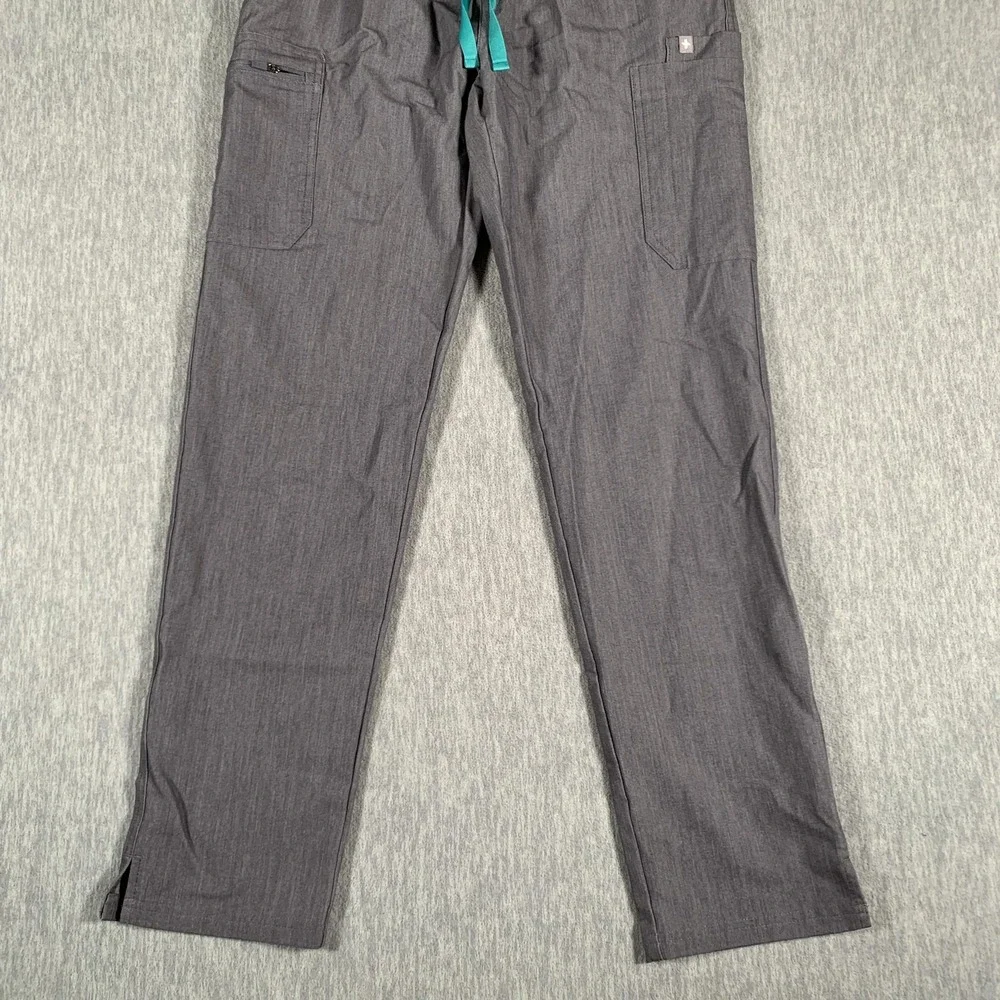 FIGS Scrub Pants Womens XS Gray Technical Collection Drawstring Cargo Pockets‎
